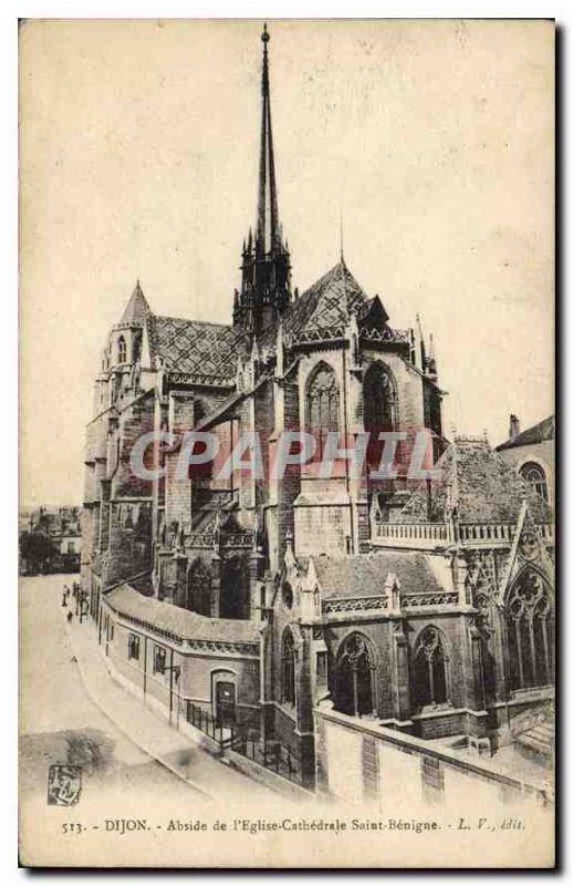 Old Postcard Dijon Apse of the Church Cathedrale Saint Benigne