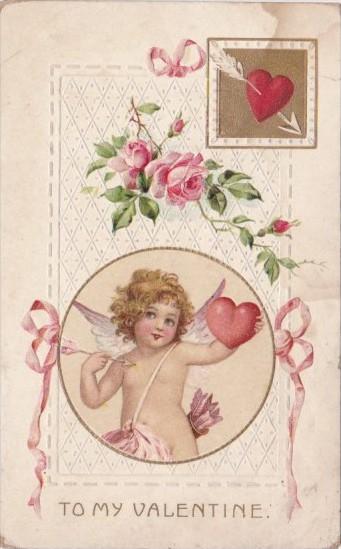 Valentine's Day Red Heart and Cupid