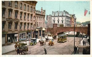 Vintage Postcard 1910's Massasoit House and R. R. Arch Springfield Massachusetts