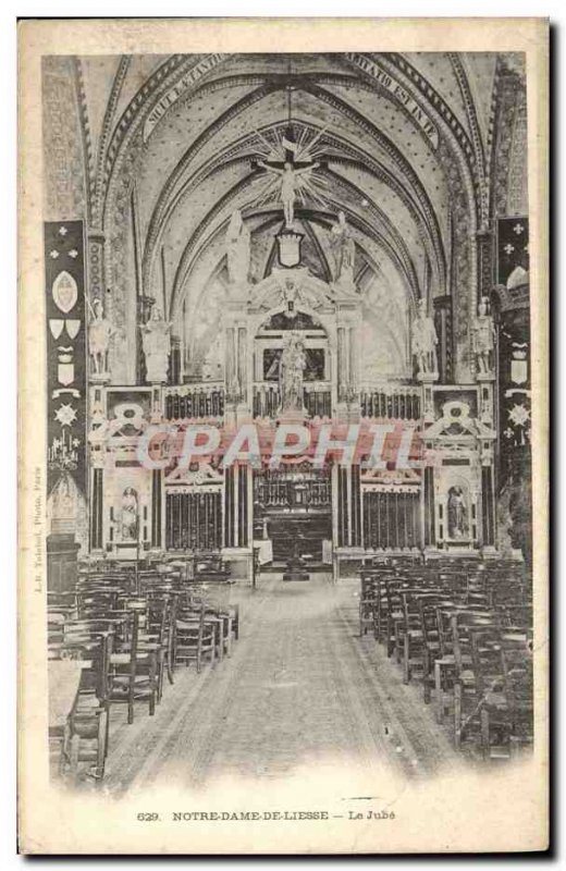 Old Postcard Notre Dame De Liesse The jube