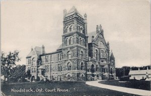 Court House Woodstock Ontario ON Illustrated  Post Card Co Postcard H37