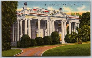 Tallahassee Florida 1940s Postcard Governor's Mansion