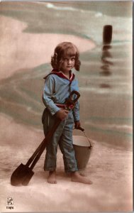 Victorian Boy Vintage RPPC C007