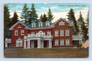 Governor's Mansion Olympia Washington WA 1910 DB  Postcard Q3