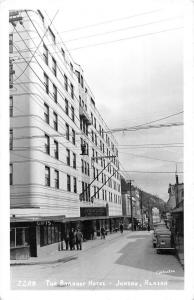 Juneau Alaska Baranof Hotel Real Photo Antique Postcard K98666