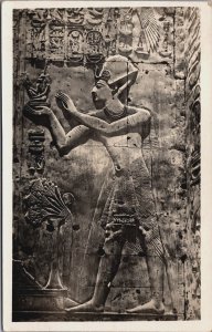 Egypt Abydos King Seti I Bearing the Figure of Goddess Matt RPPC C084