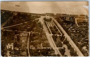 c1910s Cologne Germany RPPC Flooded Rhine River German Ring Aerial Downtown A348