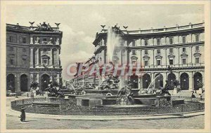 Old Postcard Plaza Roma Esedra Fontana delle NALADI