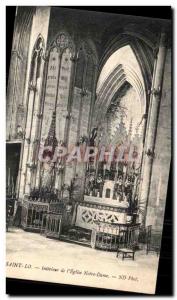 Postcard Old Saint lo Interiemr of our church our lady