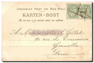 Old Postcard Brest swing bridge