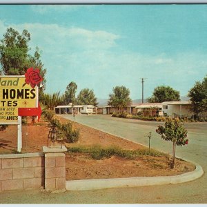 c1950s Hemet CA Roseland Trailer Park Mobile Homes Real Estate Mid Mod Sign A209