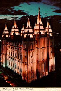 Utah Salt Lake City Mormon Temple Nught View