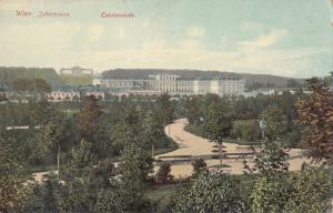 B79595 totalansicht  schloss schonbrunn  wien  austria  front/back image