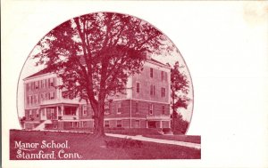 View of Manor School, Stamford CT Undivided Back Vintage Postcard P45