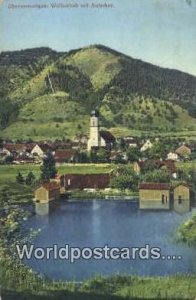 Weiherbad mit Aufacker Oberammergau Germany 1910 Missing Stamp 