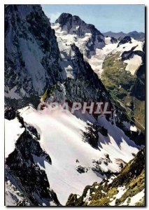 Postcard Modern Face Ecrins National Park and the banns Ailefroide