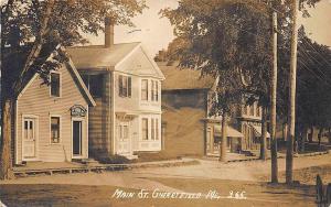 Cherryfield ME Main Street Post Office Storefronts RPPC Postcard