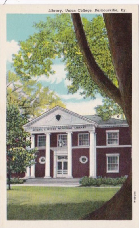 Kentucky Barbourville Abigail E Weeks Memorial Library Union College Curteich