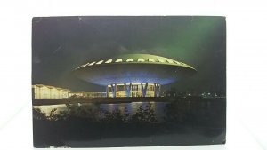 Vintage Postcard Evoluon at Night Eindhoven Netherlands  1974