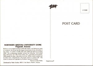 AZ, Flagstaff NORTHERN ARIZONA UNIVERSITY Domed Sports Stadium~Band 4X6 Postcard