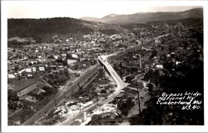 c1940 By Pass Bridge, Cumberland, Maryland Real Photo Postcard RPPC Ki5