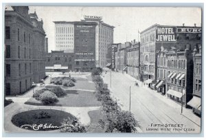 1910 Fifth Street From Cedar Hotel Buildings St. Paul Minnesota Antique Postcard