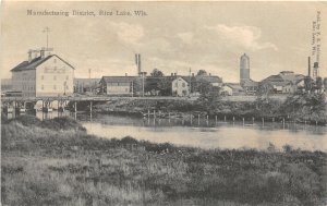 J27/ Rice Lake Wisconsin Postcard c1910 Manufacturing District Factory 165