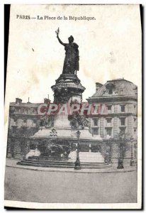 Old Postcard Paris Place Of The Republic