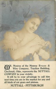 Pittsburgh Pennsylvania Nuttall Industrial Advertising RPPC Postcard 25-11275