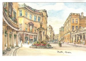 Stall Street, Pump Entrance Bath,, England,  David Skipp Water-colour