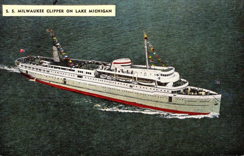 S S Milwaukee Clipper On Lake Michigan