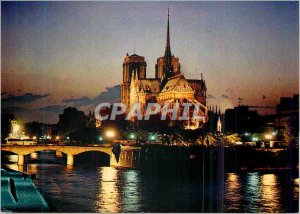 Modern Postcard The Paris cathedral Notre Dame and the Seine