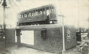 RPPC Postcard Pacific Electric Trolley Car Made From Oranges Orange Show Red Car