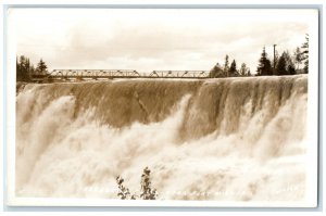 c1920's Kakabeka Falls Near Fort William Ontario Canada RPPC Photo Postcard