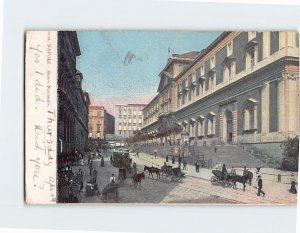 Postcard National Museum Naples Italy