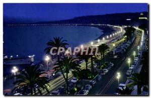 Old Postcard Night Nice Promenade des Anglais