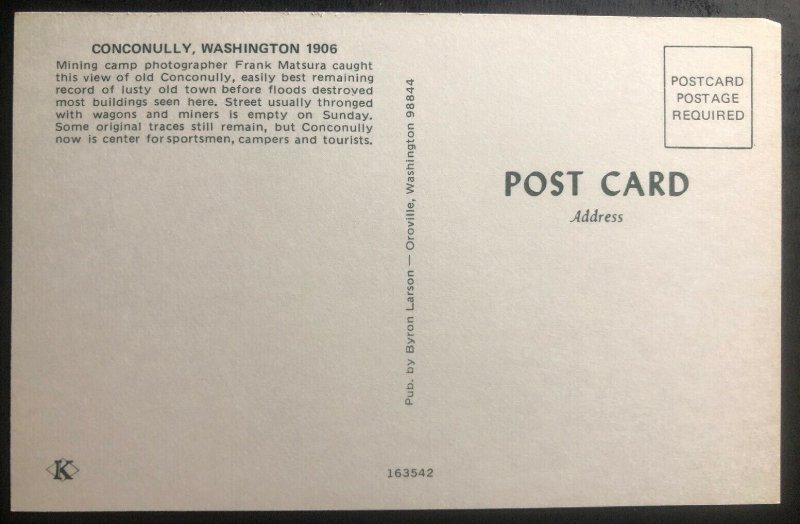 Mint USA Picture Postcard Conconullly  Washington 1906