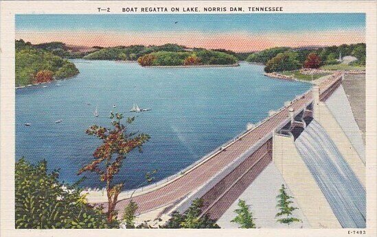 Boat Regatta On Lake Norris Dam Tennessee