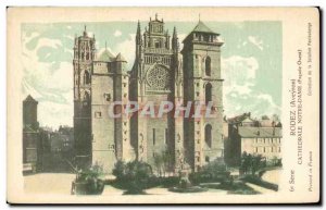 Old Postcard Rodez Cathedrale Notre Dame
