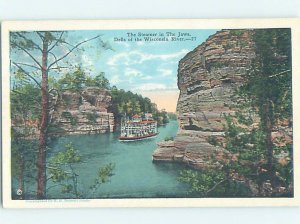 W-border TOURIST BOAT Wisconsin Dells - Near Baraboo & Portage WI AD4786