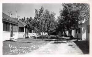 A5 CANADA Quebec Postcard Real Photo RPPC 1950 LANORAIE St Lawrence Cabins