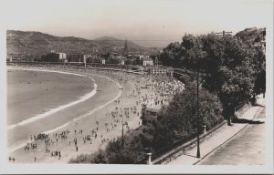 Spain San Sebastian Beach Vintage RPPC C153