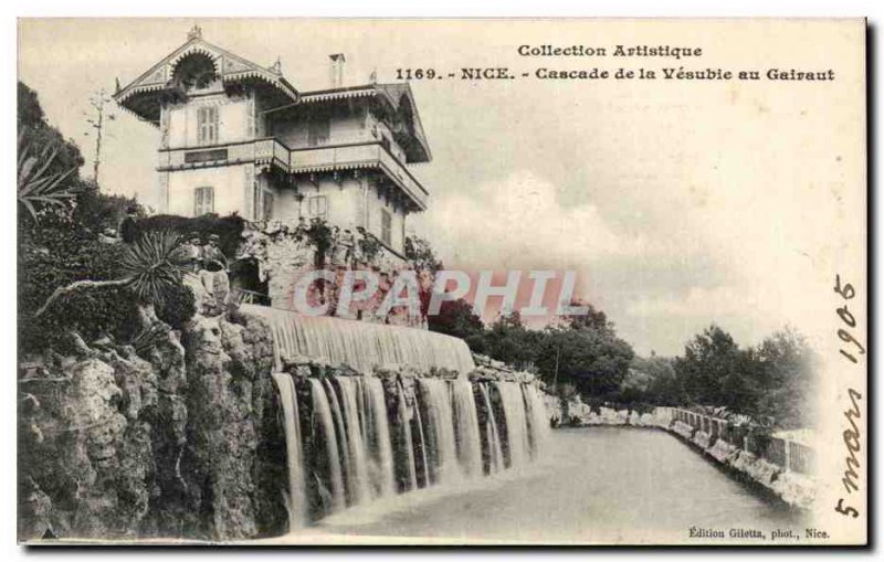 Nice Old Postcard Cascade Vesubie in Gairaut