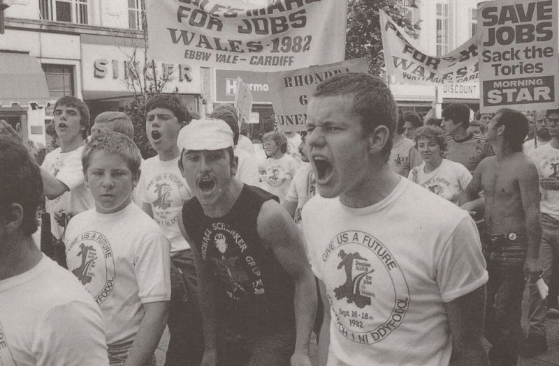 The Peoples March For Jobs Cardiff 1982 Welsh Employment Postcard