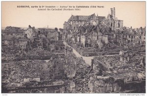 SOISSONS, apres la 2a Invasion, Autour de la Cathedrale, Cote Nord, Aisne, Fr...