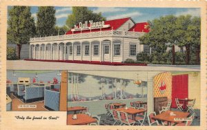 SALT LAKE CITY, UT Utah DOLL HOUSE RESTAURANT~Interior ROADSIDE c1940's Postcard