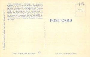Recumbent figure of Gen. Robert E Lee Lexington, Virginia, USA Civil War Post...