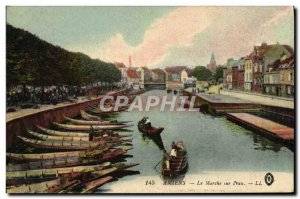 Old Postcard Amiens Le Marche on & # 39eau