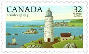 CANADA POST COMMEMORATIVE POSTCARD THE LOUISBOURG LIGHT AT CAPE BRETON ISLAND