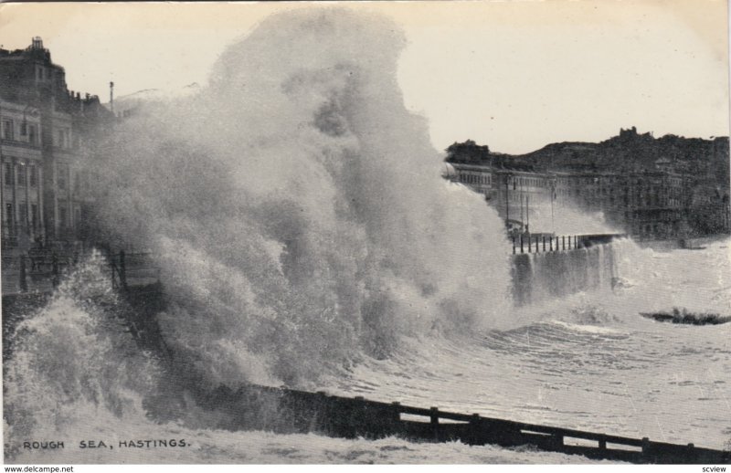 HASTINGS, Sussex, England, 1900-1910's; Rough Sea